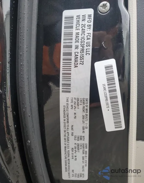 2023 Chrysler Voyager Lx from USA, damaged, VIN 2C4RC1CG3PR515572